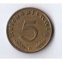 1939  5 Pfennig Svastica Grande Zecca D